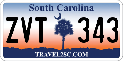 SC license plate ZVT343