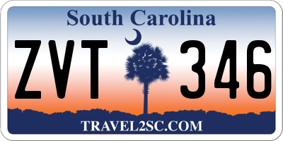 SC license plate ZVT346