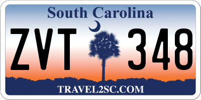 SC license plate ZVT348