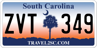 SC license plate ZVT349