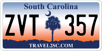SC license plate ZVT357