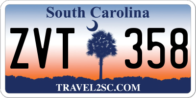 SC license plate ZVT358