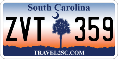 SC license plate ZVT359