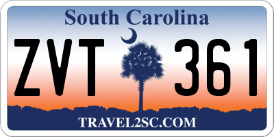 SC license plate ZVT361