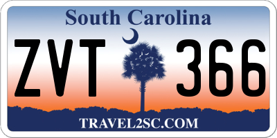 SC license plate ZVT366