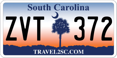 SC license plate ZVT372