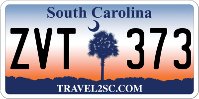 SC license plate ZVT373