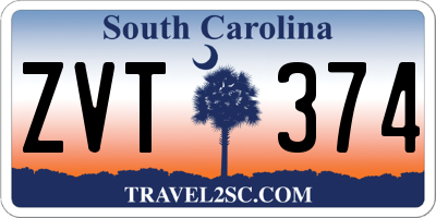 SC license plate ZVT374