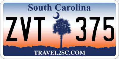 SC license plate ZVT375