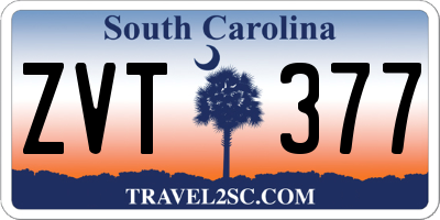 SC license plate ZVT377