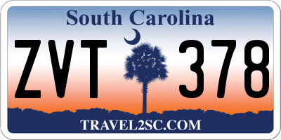 SC license plate ZVT378