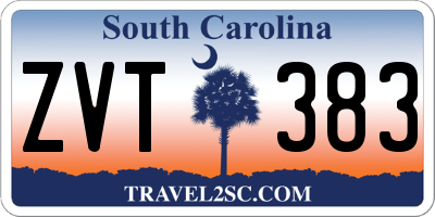 SC license plate ZVT383