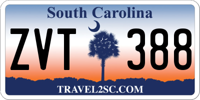 SC license plate ZVT388