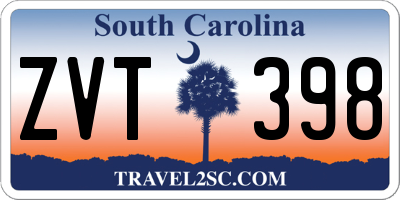 SC license plate ZVT398