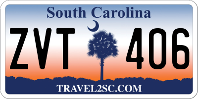 SC license plate ZVT406