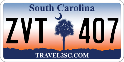 SC license plate ZVT407