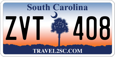 SC license plate ZVT408