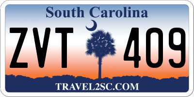 SC license plate ZVT409