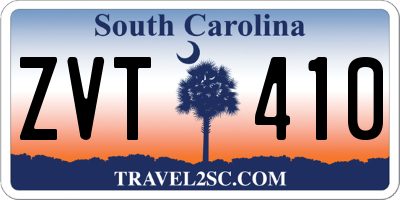 SC license plate ZVT410