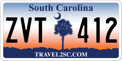 SC license plate ZVT412