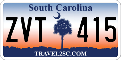 SC license plate ZVT415
