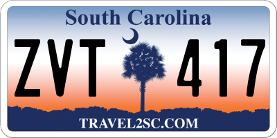 SC license plate ZVT417