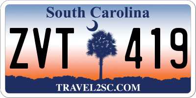 SC license plate ZVT419