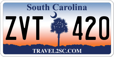 SC license plate ZVT420