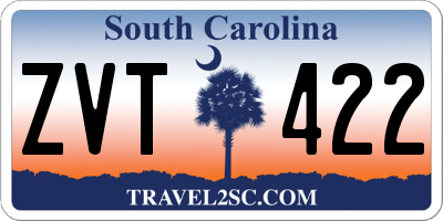 SC license plate ZVT422