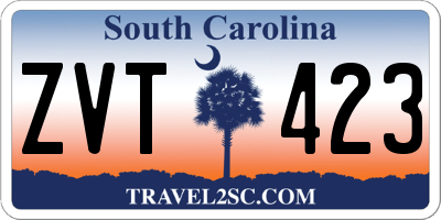 SC license plate ZVT423