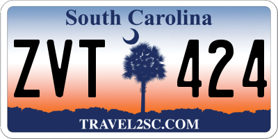 SC license plate ZVT424