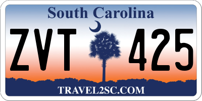 SC license plate ZVT425