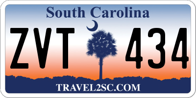 SC license plate ZVT434