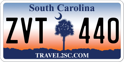 SC license plate ZVT440