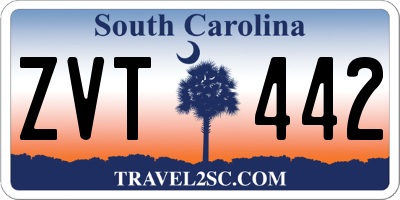 SC license plate ZVT442