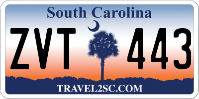 SC license plate ZVT443