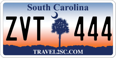 SC license plate ZVT444