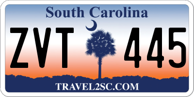 SC license plate ZVT445