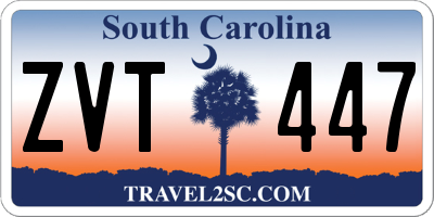 SC license plate ZVT447