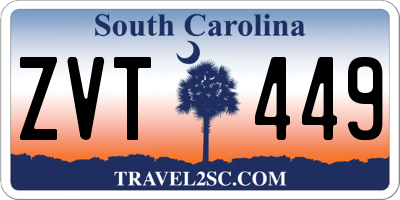 SC license plate ZVT449