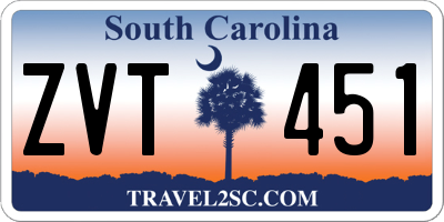 SC license plate ZVT451