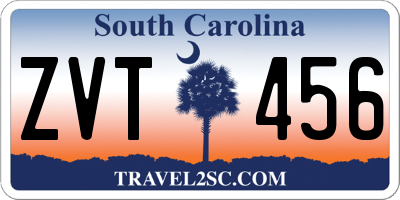 SC license plate ZVT456