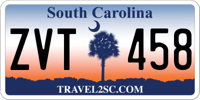 SC license plate ZVT458