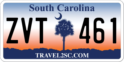 SC license plate ZVT461