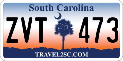 SC license plate ZVT473