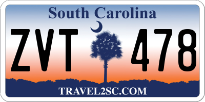 SC license plate ZVT478