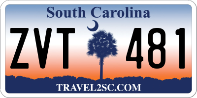 SC license plate ZVT481