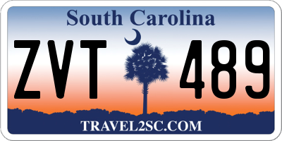 SC license plate ZVT489