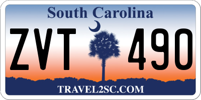 SC license plate ZVT490