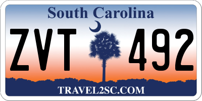 SC license plate ZVT492